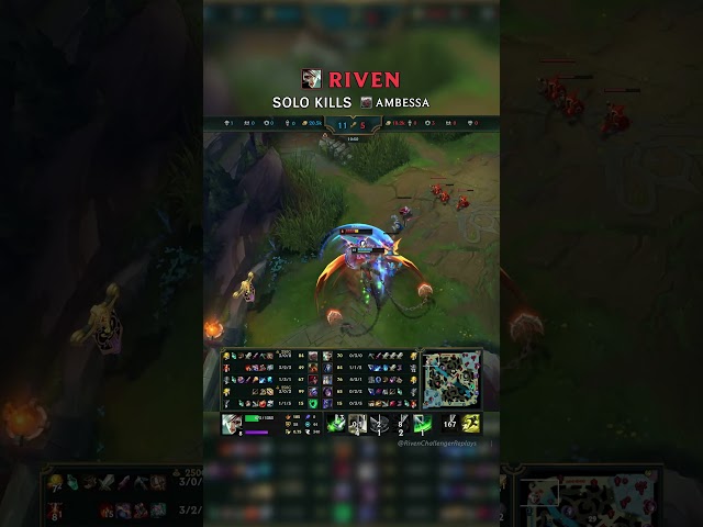 Riven SOLO KILLS Ambessa | NA Master Patch 26.20 #shorts