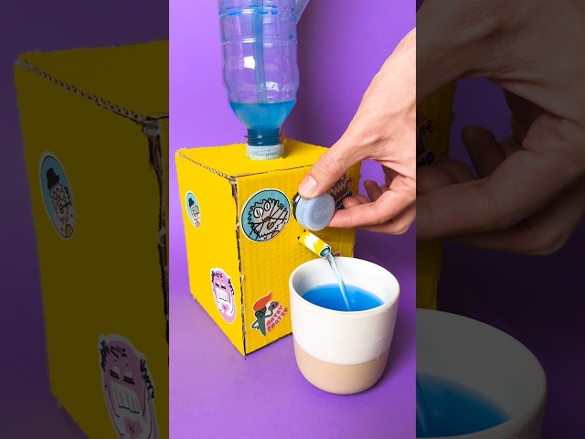 Craft Your Own Mini Water Dispenser! 💧 #diy #craft