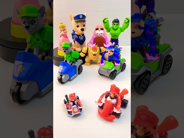 Satisfying Unboxing Super Mario Bros vs Paw Patrol Toys, Yes No Cars, ASMR VIDEO #mario #pawpatrol