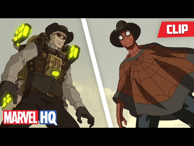 Spider-Man vs. Doc Ock Wild West Showdown 🏜️☀️ | Ultimate Spider-Man | @MarvelHQ