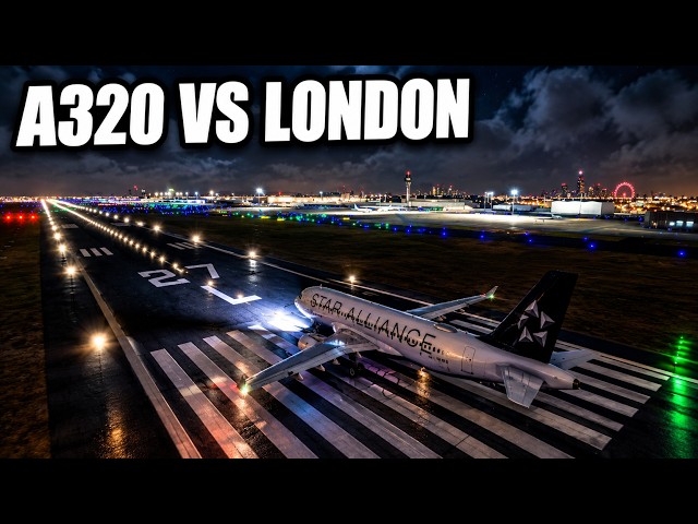 MSFS 2024  flying with airbus A320 from EBBR Brussels National  to EGLC London City