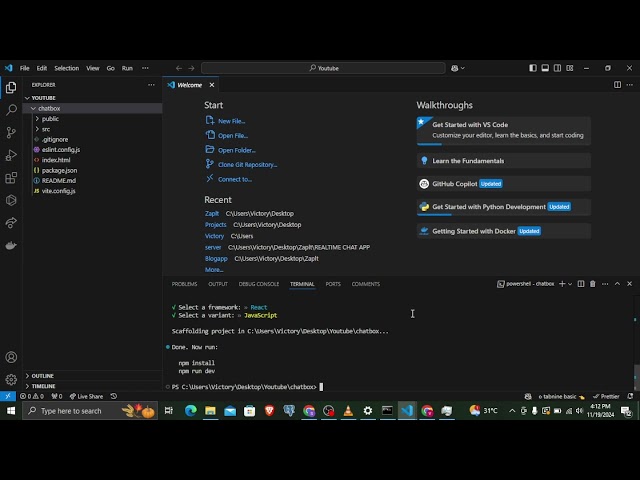 CREATE A REACT APP IN VSCODE Like a PRO in 2024!
