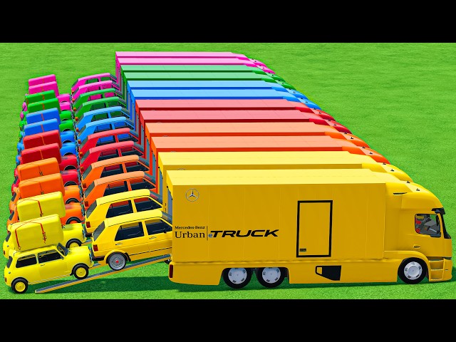 BIG Transporting With MINI COOPER & Colors Bales In Fs22 | Farming Simulator 22