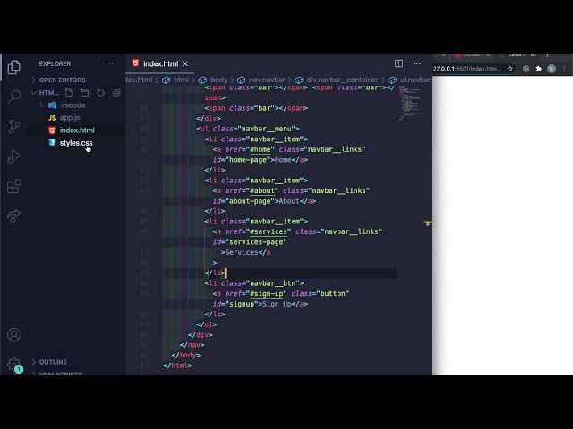 HTML CSS Javascript Website Tutorial  Responsive Beginner JS Project with Smooth Scroll
