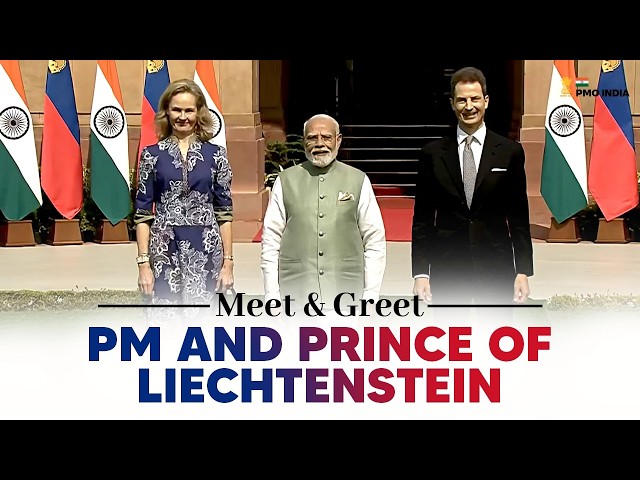 PM Modi meets and greets H.S.H. Hereditary Prince Alois of Liechtenstein