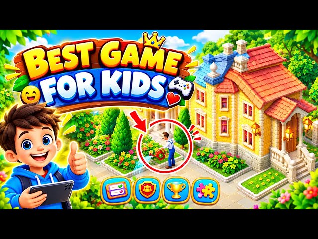 🎮 Best Game for Kids! Fun & Colorful Cartoon Adventure Game 🏡🌈