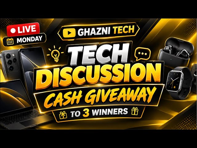 Ghazni Tech live Tech Discussion and Cash Giveaway Plus Spin The Wheel