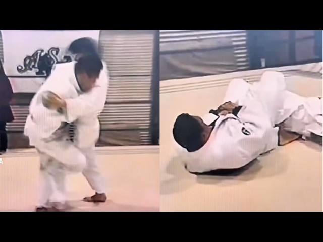 When Rickson Gracie sparred in Judo with TIED HANDS on Japanese TV