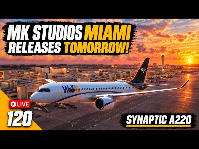 Virtual Airline Flights | NEW MK Studios MIAMI | Flying the Synaptic A220