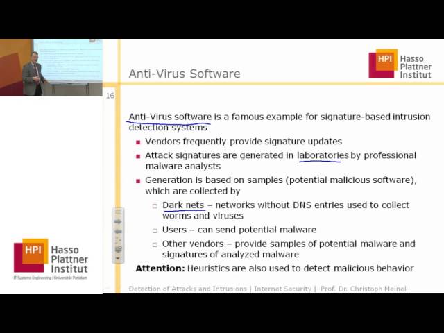 Internet Security 2012/2013 - 17 - Detection of Attacks and Intrusion