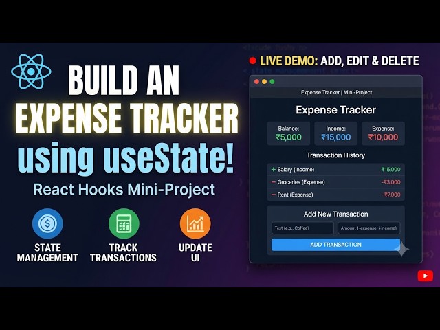 React Mini Project: Build an Expense Tracker (using useState)