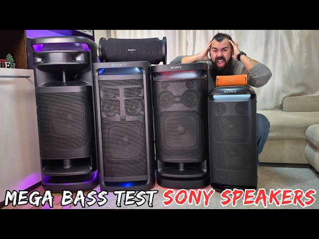 MEGA BASS Test with ALL Sony Speakers (40hZ/50hZ Low Frequecies Test)