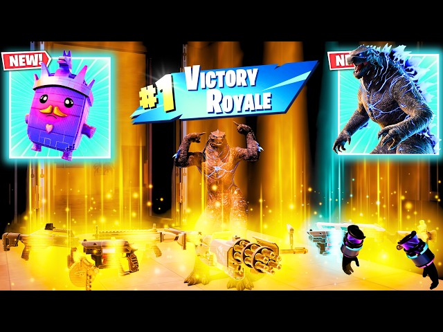 ENERGIZED GODZILLA vs 3 NEW MEDALLIONS & MYTHIC’S CHALLENGE (NEW! Fortnite Chapter 7 Season4)