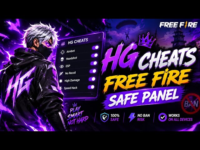 HG CHEATS APKMOD 🔥| FREE FIRE SAFE HACK | WORKING ALL DEVICE | ANTIBAN SAFE HACK | GARENA FREE FIRE 