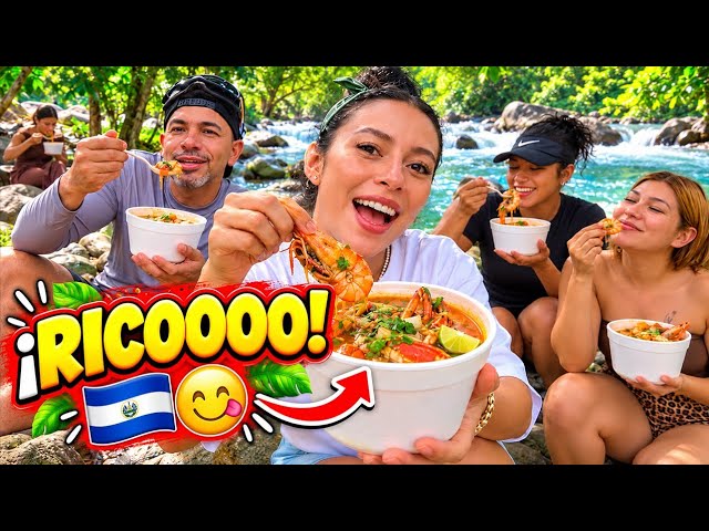 Así se disfruta una buena Mariscada a la orilla del Río  en El Salvador 🇸🇻