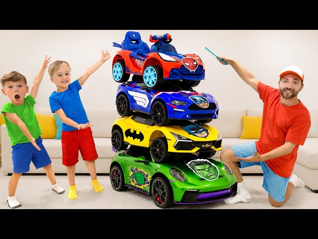 Kids magic transform Cars - Learn Sharing and Teamwork
