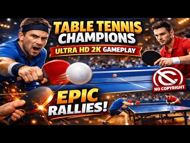 Table Tennis Champions 🏓 | Ultra Realistic 2K Gameplay | No Copyright Gameplay | Smooth HD Rally