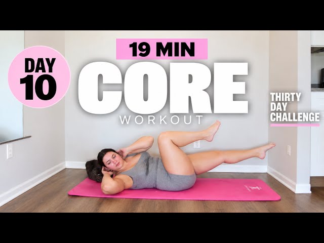 Day 10 | Core and Waist 19 Min Workout 30 Day Challenge At Home No Equipment