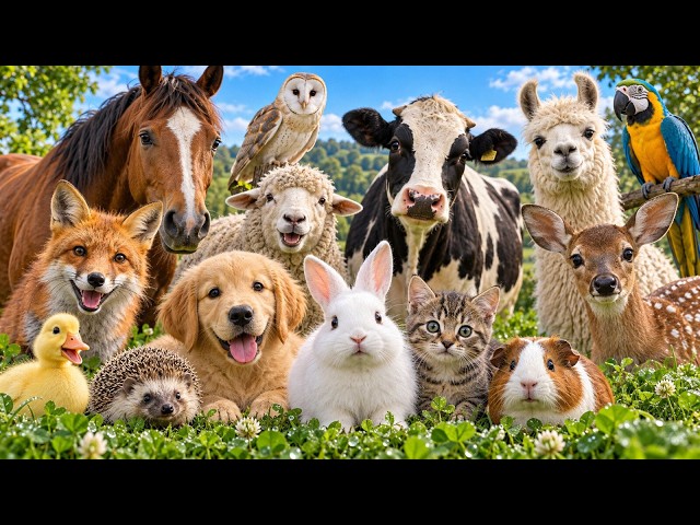 🦒🐧🐱Cute Animal Sound Learn Wild and Farm Animals 🦒🐧🐱  Animal sound for kids