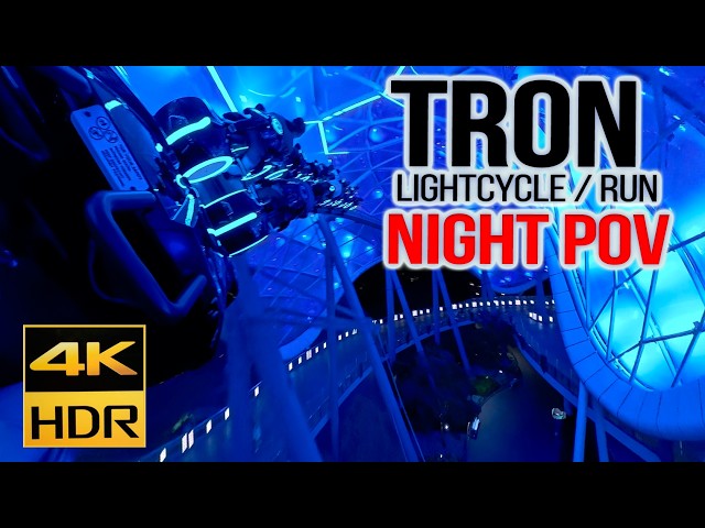 TRON Lightcycle / Run – First Night Ride + 4K HDR Back Row POV!
