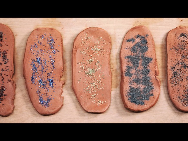 Mixing Lapis Lazuli, Molybdenum, Volcanic Sand & Carborundum into my Clay