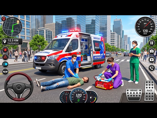 Ambulance City Rescue Simulator 3D Game 911 US Emergency Ambulance - Pro Version For Android #part4