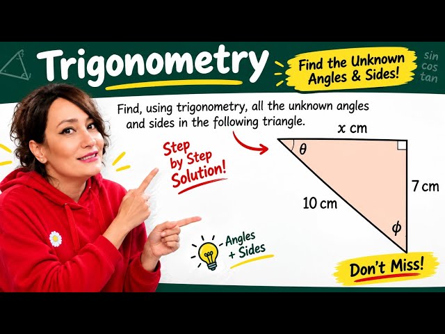 TRIGONOMETRY Made EASY! 🔥 Find ALL Unknown Angles & Sides | Step-by-Step