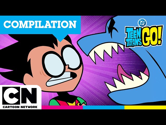 Shark Chaos, Weird Training & Spooky Trouble | Teen Titans Go! Compilation | Cartoon Network UK