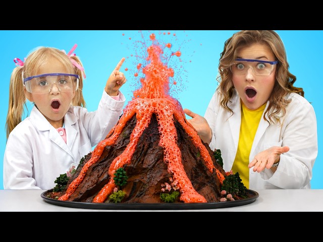 A Volcano ERUPTS in Alice’s House! Fun Science Experiments for Kids