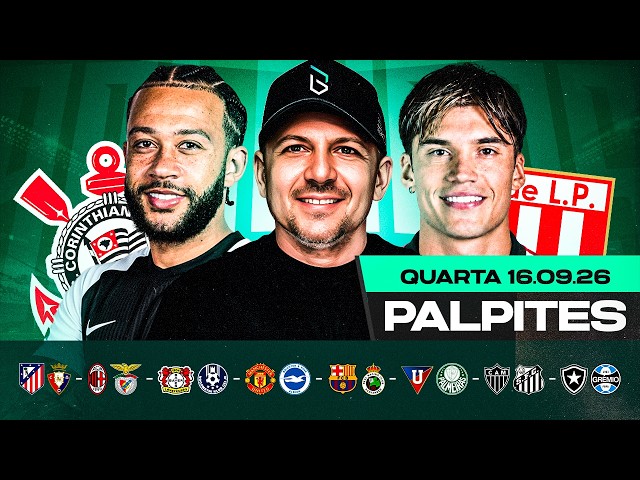 PALPITES DE FUTEBOL PARA O DIA 16 09 2026 (QUARTA-FEIRA) | Boleiros Tips