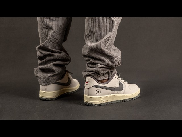 Nike SB Air Force 1 x Yuto Light Bone & Iron Grey | On Feet, Lace Swap, Unbox.