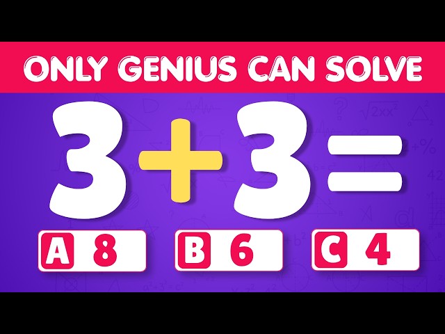 Math Quiz for Kids: Solve These Problems Before Time Runs Out!