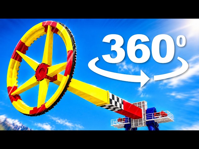 360° VR Spinning Pendulum Ride POV | Extreme Theme Park Experience