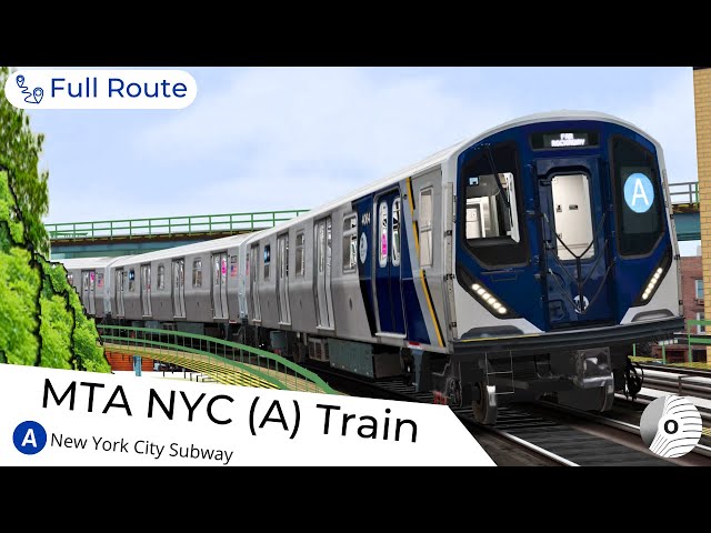 OpenBVE - MTA NYC (A) LINE in a R211A (New York City Subway) | Inwood-207th St. to Far Rockaway