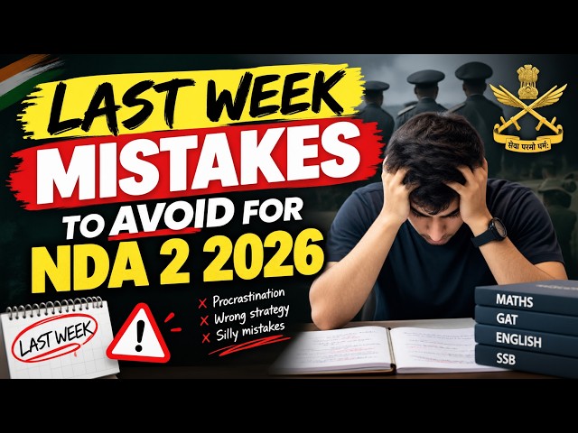 Avoid these mistakes in the exam; NDA 2 2026 #nda #army