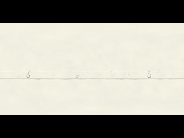 Still Life 360° VR: ink and watercolour drawing itself, seamless loop (8K)