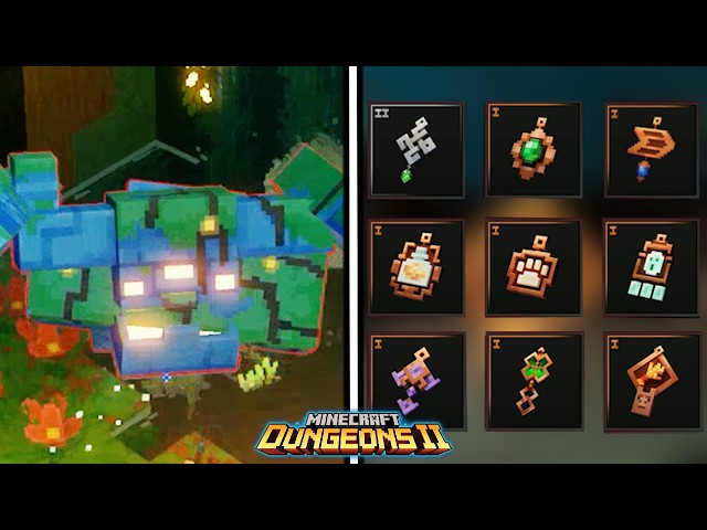 Minecraft Dungeons 2 - HOW TO GET ALL 9 SECRET TALISMANS & MOSSTROSITY SECRET BOSS