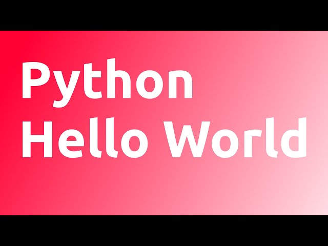 Hello World | Tutorial | Python for beginners | Python 3.13 | #python