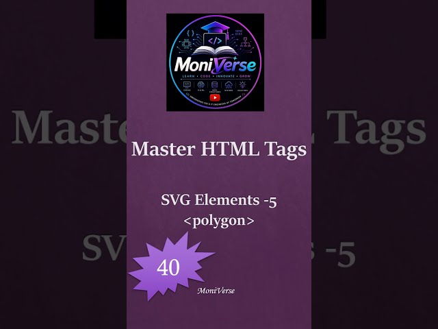 40  SVG polygon #html #frontendcourse #webdevelopment #coding #htmltutorial #programming #learnhtml