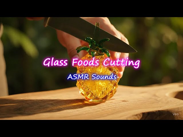 Glass Fruit Cutting ASMR in 8K | #glassfruit #asmr #relaxing #satisfyingvideo | Relax Cuts