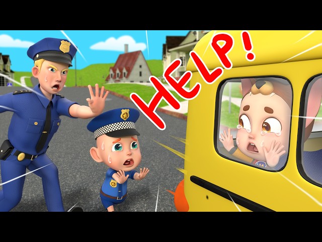 🚨 HELP! I'M STUCK! Police to the Rescue! 🚔 | Police Song | Bus Safety Rules | Rosoo Nursery Rhymes