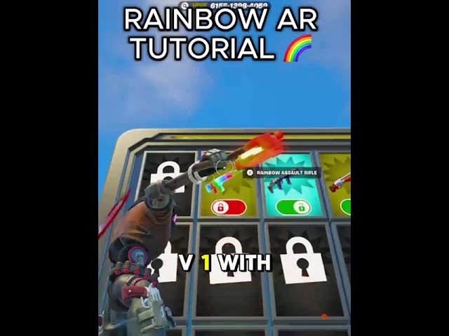RAINBOW ASSAULT RIFLE TUTORIAL! 🌈 #fortnite #gaming #1v1witheverygun #tutorial #gamingshorts