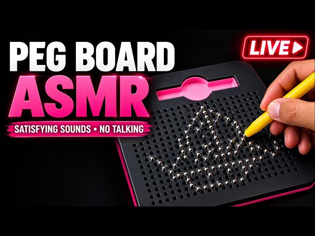 🔴 LIVE Magnetic Drawing Board ASMR 🎧✨ Satisfying Sounds & Relaxing Designs | No Talking