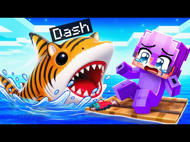 I Pretended to be BABY TIGER SHARK on a One RAFT!