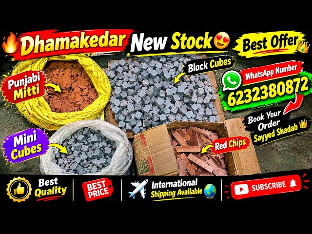 🔥Today's most explosive stock 😍, black cubes, red chips, Punjabi soil, mini cubes best offer 😍