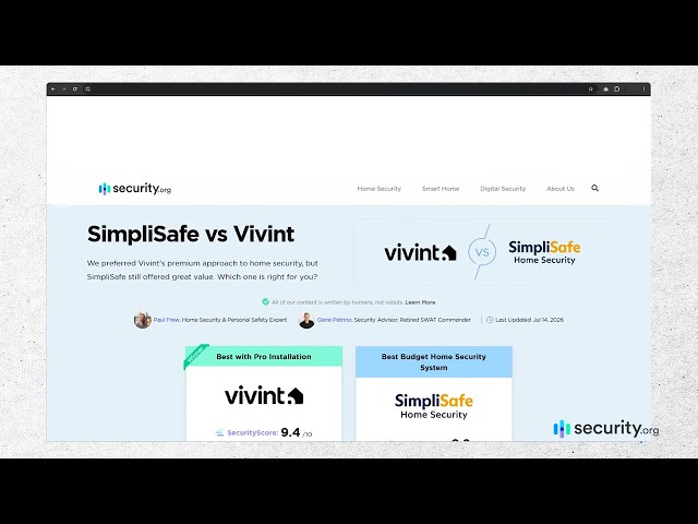 Vivint vs. SimpliSafe: Which Home Security System Is Best For You?