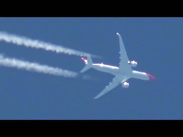 30 min. Contrail spotting plane, avion de ligne. 