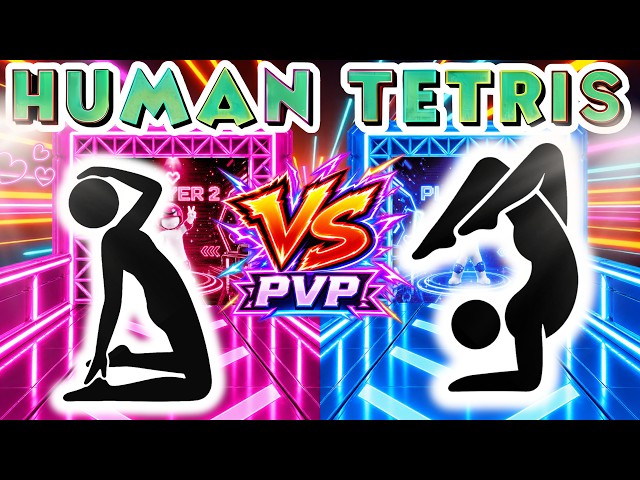 HUMAN TETRIS PVP ⚔️ | 1 VS 1 Showdown | Interactive Reaction Challenge #5