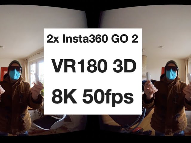 VR180 3D 8K 50 fps with 2x Insta360 GO 2 ffmpeg