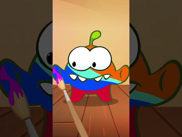 🎨Om Nom Face Painting Step-by-Step🟩 #shorts #omnomcartoon #howto #kids #cartoon